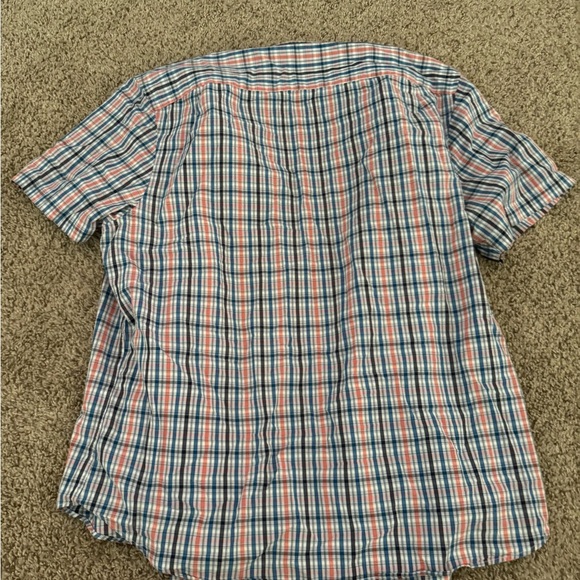 Nautica Casual Button Front Shirt Mens XLarge Multicolor Plaid Short Sleeve - Picture 3 of 3